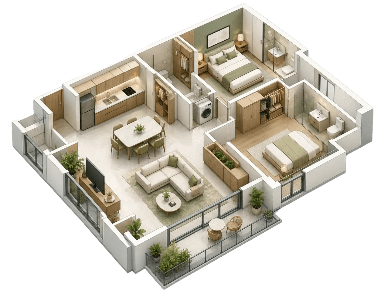 Minh hoạ căn hộ 3D
